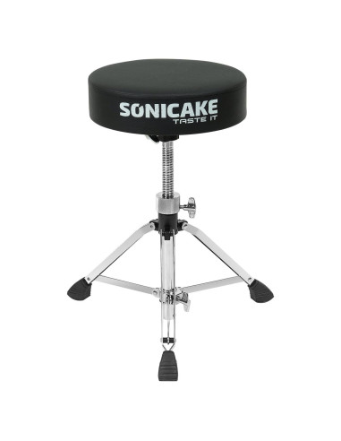 SONICAKE Trono de Batería Ajustable Negro 204 kg Soporte