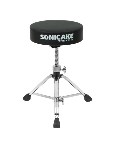 SONICAKE Trono de Batería Ajustable Negro 204 kg Soporte