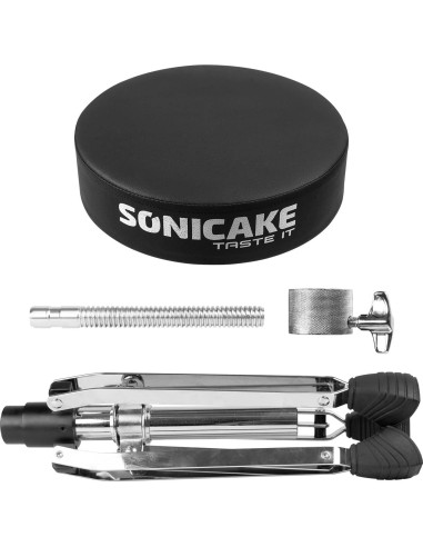 SONICAKE Trono de Batería Ajustable Negro 204 kg Soporte