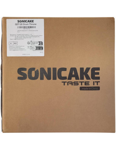 SONICAKE Trono de Batería Ajustable Negro 204 kg Soporte