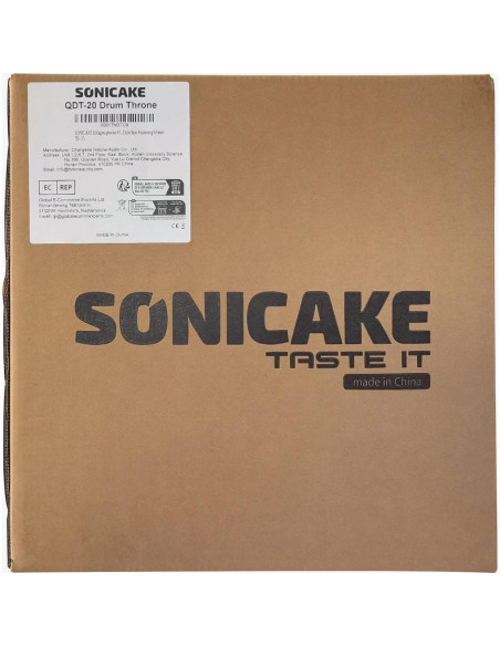 SONICAKE Trono de Batería Ajustable Negro 204 kg Soporte