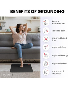 Alfombrilla de Conexión a Tierra Hooga 61x41 cm Alivio Dolor 2
