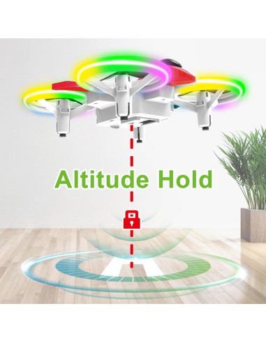 Dron Dwi Dowellin D6 Rojo para Niños con Luces LED