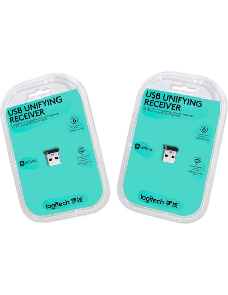 Receptor Unificado USB Logitech - Paquete de 2 Adaptadores