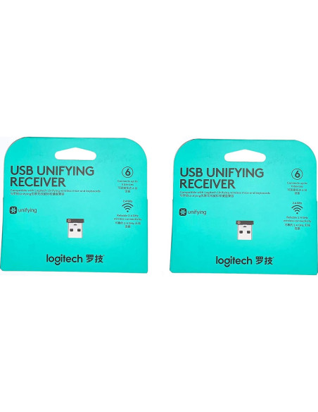 Receptor Unificado USB Logitech - Paquete de 2 Adaptadores