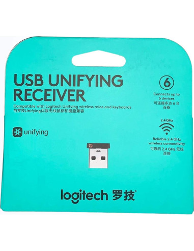 Receptor Unificado USB Logitech - Paquete de 2 Adaptadores