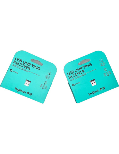 Receptor Unificado USB Logitech - Paquete de 2 Adaptadores
