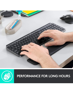 Reposa muñecas Logitech MX, Ergonómico, Antideslizante, Negro 2