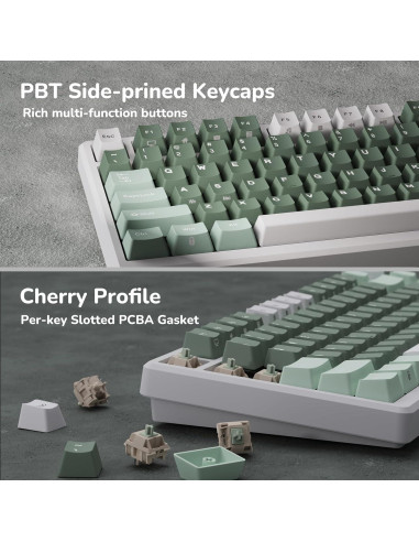 Teclado Mecánico RK ROYAL KLUDGE M75 75% RGB OLED