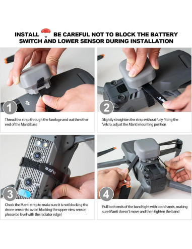 Paracaídas Manti 3 Plus para Drones DJI - Seguridad Rápida