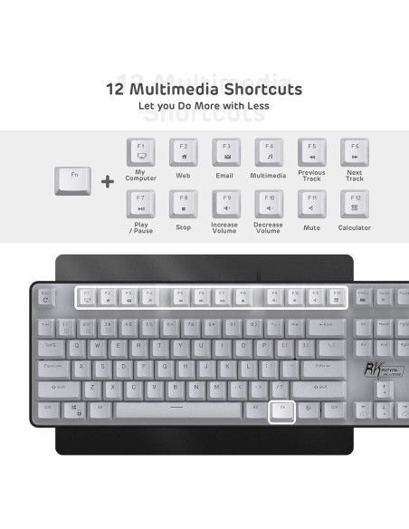 Teclado Mecánico RK ROYAL KLUDGE RK920 Retroiluminado