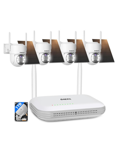 Cámara de Seguridad Solar GAIEXCE 4MP Inalámbrica 360