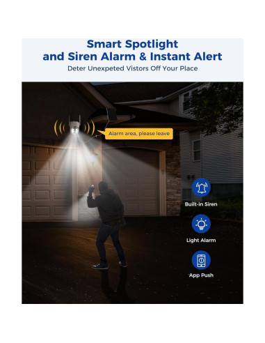 Cámara de Seguridad Solar GAIEXCE 4MP Inalámbrica 360