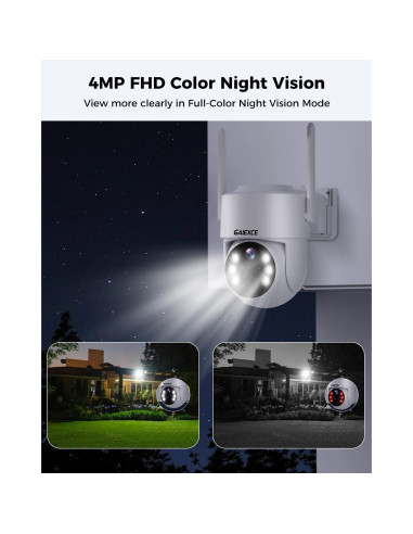 Cámara de Seguridad Solar GAIEXCE 4MP Inalámbrica 360
