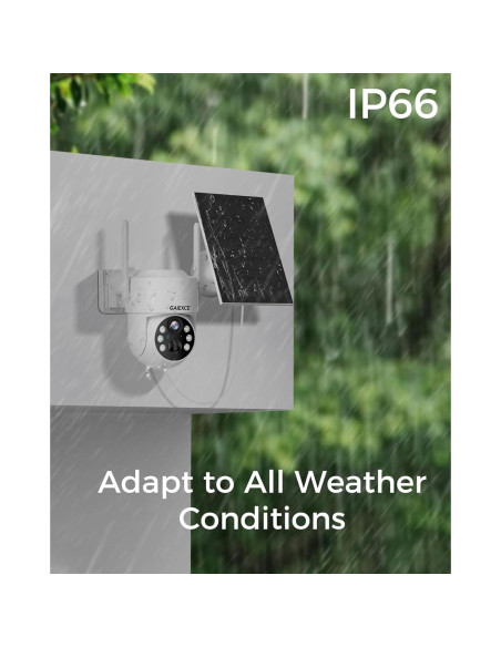 Cámara de Seguridad Solar GAIEXCE 4MP Inalámbrica 360