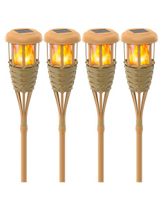 Luces Solares Evelynsun Antorchas LED con Llama 4 Pzas