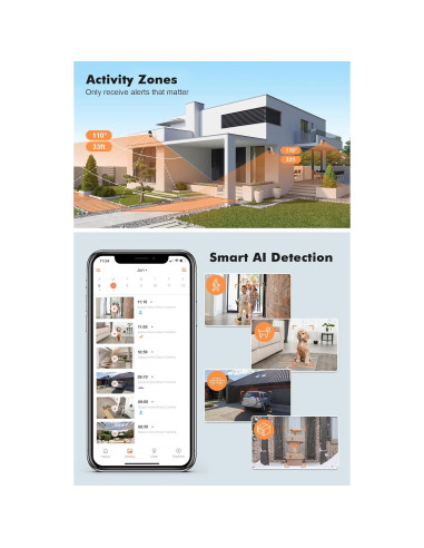 Cámara Dzees Inalámbrica 2K con Alarma y Visión Nocturna