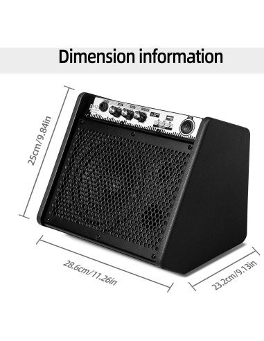 Amplificador Coolmusic DM20 20W Bluetooth Portátil