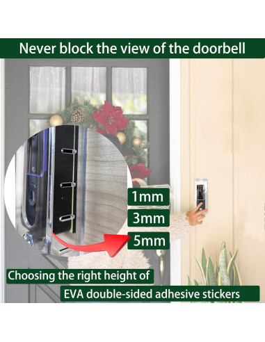 Soporte de timbre de video Groword antirrobo 14x5.5 cm