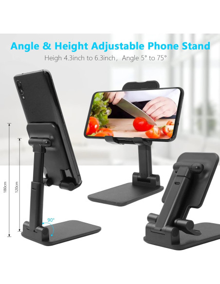 Soporte Plegable para Teléfono Szwilnis 2 Pcs Ajustable Soporte Plegable para Teléfono Szwilnis 2 Pcs Ajustable