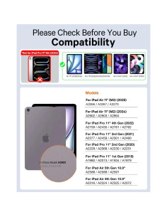 Funda Teclado Inalámbrico CHESONA para iPad Air 11" Negro 2