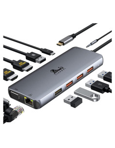 Estación de Acoplamiento USB C LIONWEI 11 en 1 4K HDMI
