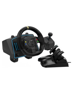 DOYO Rueda de Carreras Gaming 1080 con Pedales Negro