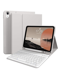 Funda con Teclado KenKe para iPad 11/10 Gen Gris