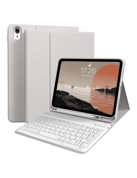 Funda con Teclado KenKe para iPad 11/10 Gen Gris