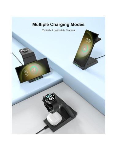 Cargador Inalámbrico NANAMI 3 en 1 para Samsung Galaxy