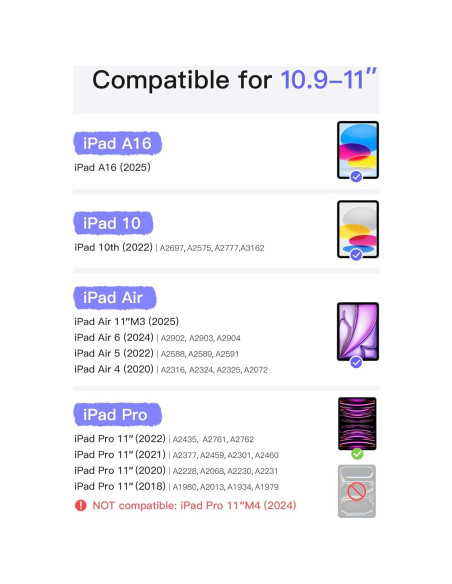 Inateck Teclado Ultraligero para iPad 10/11 Gen Gris