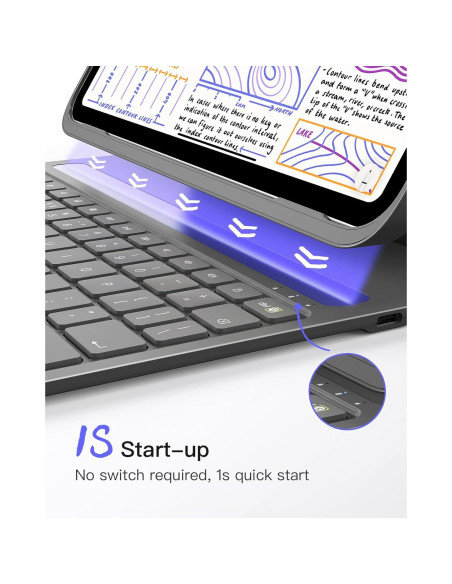 Inateck Teclado Ultraligero para iPad 10/11 Gen Gris