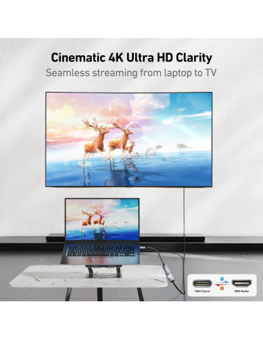 Adaptador BENFEI USB-C a HDMI 4K 60Hz Compatible iPhone 15