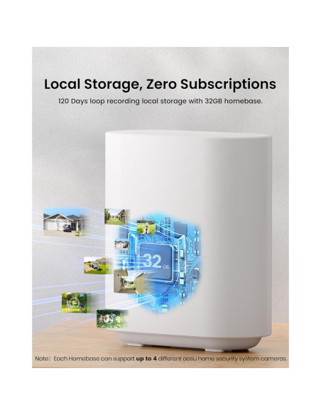 Cámaras de Seguridad Solar AOSU Kit 2 Cámaras 2K WiFi