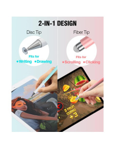 Lápiz Stylus Universal AmberVec 2 en 1 Alta Precisión 3 Pzs 2