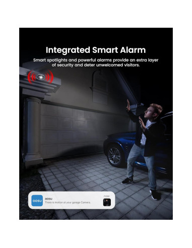 Cámaras de Seguridad Solar AOSU Kit 2 Cámaras 2K WiFi