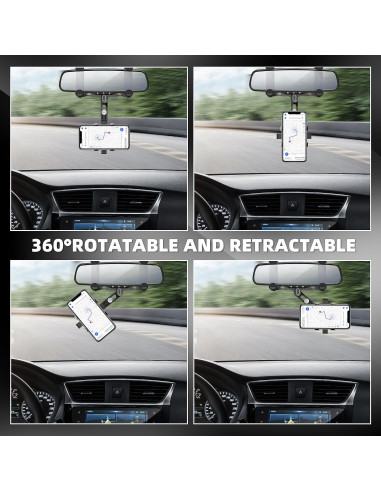Soporte para Teléfono en Espejo Retrovisor SXhyf 360 Ajustable