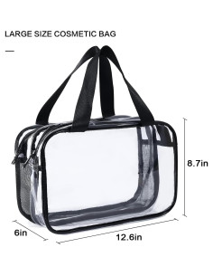 Bolsa de Aseo Transparente Auseibeely Grande Impermeable 2