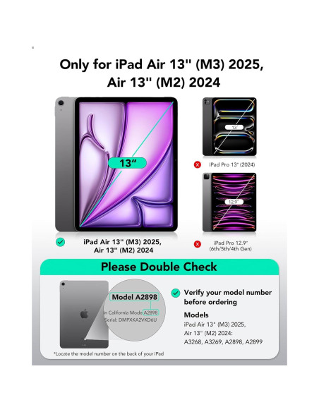 Protector de Pantalla ESR para iPad Air 13" 2 Pack Vidrio Templado