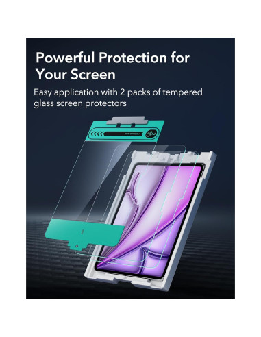 Protector de Pantalla ESR para iPad Air 13" 2 Pack Vidrio Templado