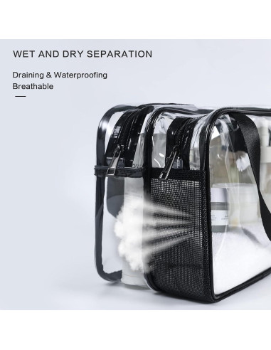 Bolsa de Aseo Transparente Auseibeely Grande Impermeable