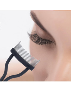 Peina de Pestañas MSQ Separadora de Acero Inoxidable Negra 2