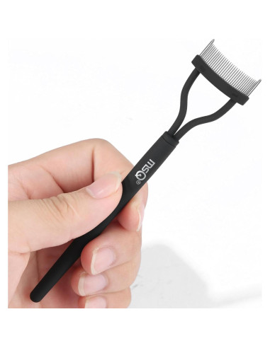 Peina de Pestañas MSQ Separadora de Acero Inoxidable Negra