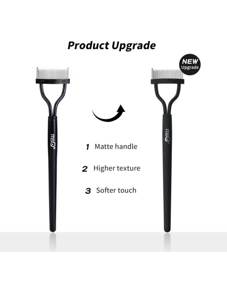 Peina de Pestañas MSQ Separadora de Acero Inoxidable Negra