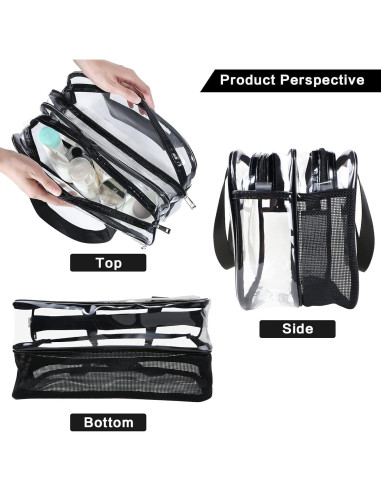 Bolsa de Aseo Transparente Auseibeely Grande Impermeable