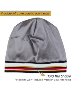 Gorro de Sueño Ajustable Satén Multicolor para Dreadlocks 2