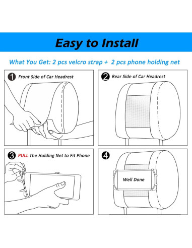 Soporte para Teléfono WELLMETE para Reposacabezas Auto