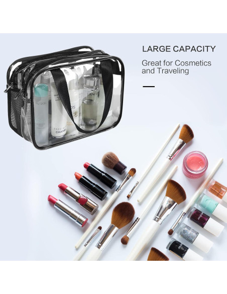 Bolsa de Aseo Transparente Auseibeely Grande Impermeable