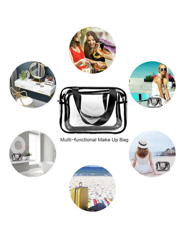 Bolsa de Aseo Transparente Auseibeely Grande Impermeable