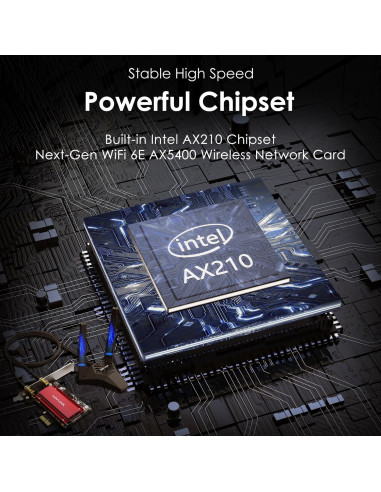 Tarjeta de Red WAVLINK WiFi 6E AX5400M PCIe Bluetooth 5.3